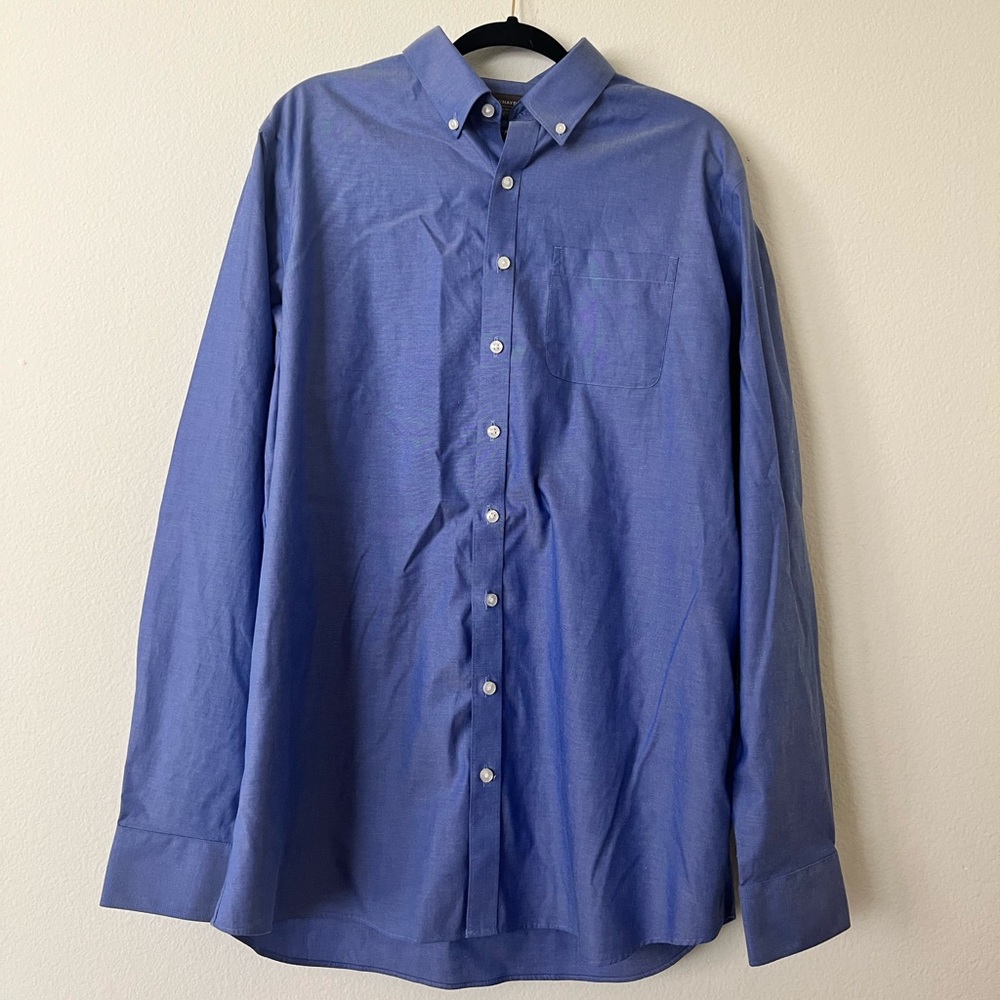 Denver Halls Tall & Large Blue Button Down